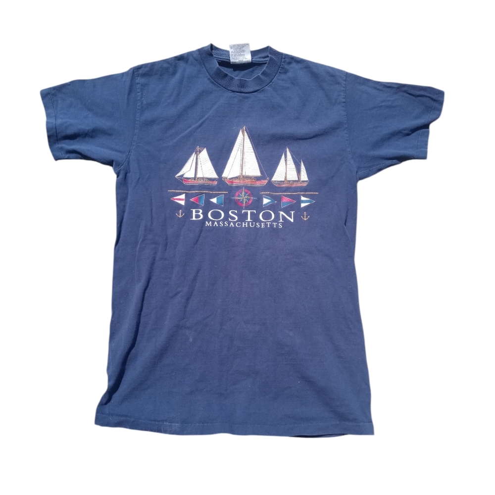 Vintage Single Stitch Boston massachusetts Graphic T-Shirt Size M